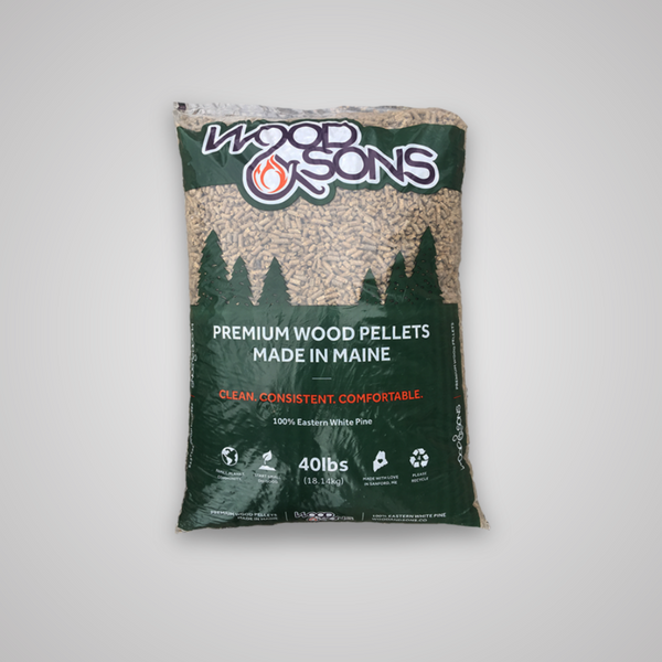 Small Bags of Wood & Sons Premium Softwood Pellets (1 Ton)